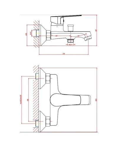 Смеситель для ванны Orange Loop M26-100ab