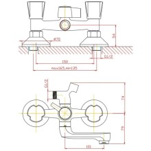 Смеситель для ванны Orange Classic S M75-212cr