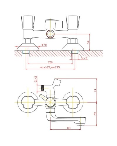 Смеситель для ванны Orange Classic S M75-212cr
