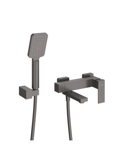 Смеситель для ванны и душа в комплекте с ручным душем, шлангом и держателем CEZARES SLIDER-VD-GM