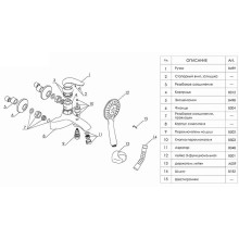 Смеситель для ванны WasserKRAFT Rossel 2801 Хром