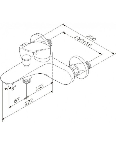 Смеситель для ванны AM.PM Like F8010016 Хром