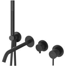 Смеситель для ванны Cezares Leaf LEAF-VDIM3-D-L-NOP Черный матовый