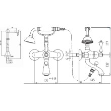 Смеситель для ванны Cezares Margot MARGOT-VDPS-01-Bi Хром