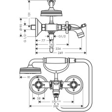 Смеситель для ванны Axor Montreux 16540820