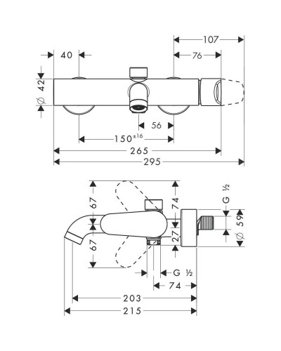 Смеситель для ванны Axor Citterio M 34420000