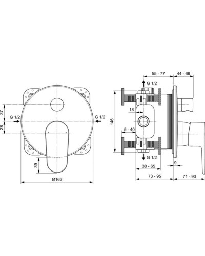 Смеситель для ванны Ideal Standard Cerafine O A7350AA