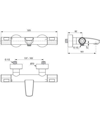 Термостат для ванны Ideal Standard Ceratherm T100 A7238AA