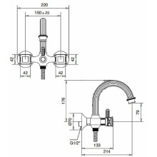 Смеситель для ванны Cezares Olimp VD OLIMP-VD-01-O Хром