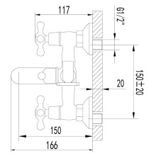 Смеситель для ванны Lemark Standard LM2102C Хром