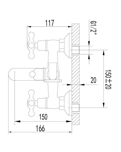 Смеситель для ванны Lemark Standard LM2102C Хром