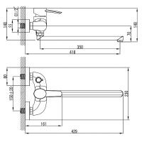 Смеситель для ванны Lemark Atlantiss LM3217C универсальный Хром