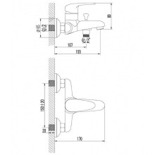 Смеситель для ванны Lemark Pramen LM3302C Хром
