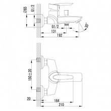 Смеситель для ванны Lemark Mars LM3502C Хром