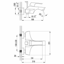 Смеситель для ванны Lemark Unit LM4502C Хром