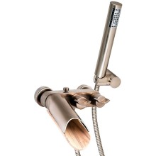 Смеситель для ванны Paini Morgana 73PW105LH Никель Светлый дуб