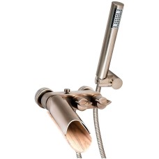 Смеситель для ванны Paini Morgana 73PW105LH Никель Светлый дуб