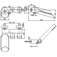 Смеситель для ванны Paini Morgana 73PW105LH Никель Светлый дуб