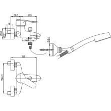 Смеситель для ванны Paini Cooper 80CR105KM Хром