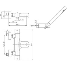Смеситель для ванны Paini Ovo 86PW105TH с термостатом Никель