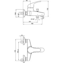 Смеситель для ванны Paini Creta 42CR111CAKM Хром