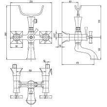 Смеситель для ванны Paini Elix 85CR111LMKM Хром
