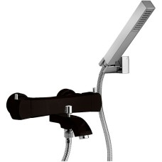 Смеситель для ванны Paini Lady 89YO105TH с термостатом Черный матовый Хром