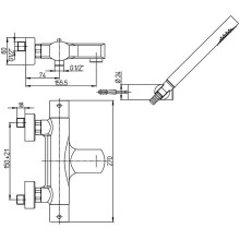 Смеситель для ванны Paini Ovo 86CR105THKM с термостатом Хром