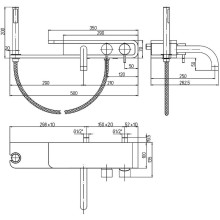 Смеситель для ванны Paini Pad PDCR100B0 Хром Белый