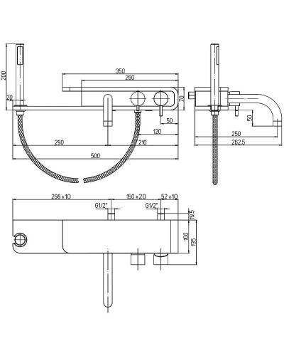 Смеситель для ванны Paini Pad PDCR100B0 Хром Белый