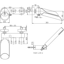 Смеситель для ванны Paini Morgana 73OP105LZ Золото Коричневый