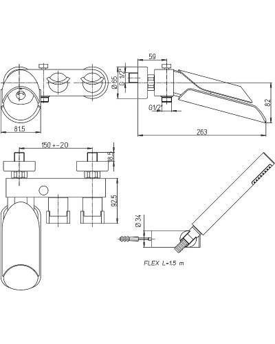 Смеситель для ванны Paini Morgana 73OP105 Золото