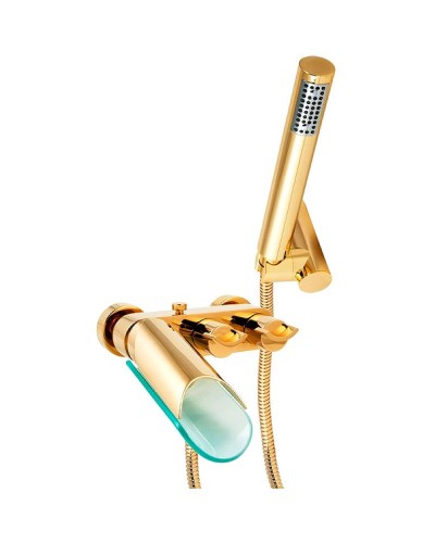 Смеситель для ванны Paini Morgana 73OP105VR Золото Стекло