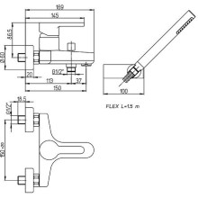 Смеситель для ванны Paini Arena 92CR105FTKM Хром