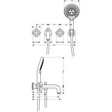 Смеситель для ванны Axor Citterio 39447000