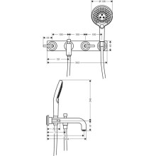 Смеситель для ванны Axor Citterio 39442000