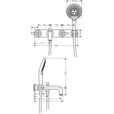 Смеситель для ванны Axor Citterio 39442000