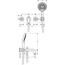 Смеситель для ванны Axor Citterio 39448000