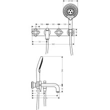 Смеситель для ванны Axor Citterio 39441000