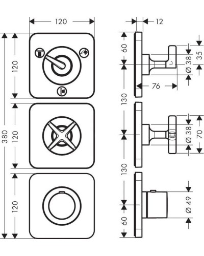 Термостат для ванны Axor Citterio E 36704000