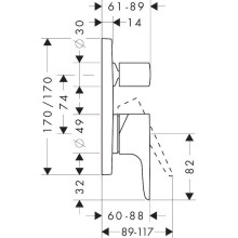 Смеситель для ванны Axor Citterio M 34427000