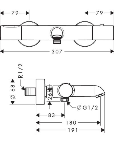 Термостат для ванны Axor Citterio M 34435000