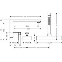Смеситель на борт ванны Axor Edge 46430000