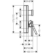 Смеситель для ванны Axor Edge 46420000