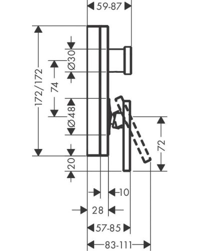 Смеситель для ванны Axor Edge 46420000