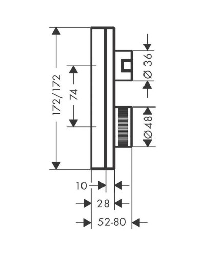 Термостат для ванны Axor Edge 46760000