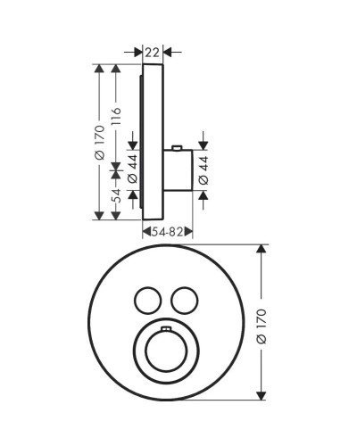 Термостат для ванны Axor ShowerSelect 36723000