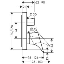 Смеситель для ванны Axor Starck Organic 12416000