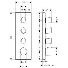 Термостат для ванны Axor Starck Organic 12717000