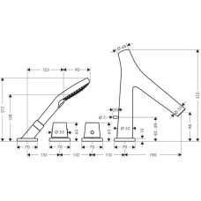 Термостат на борт ванны Axor Starck Organic 12426000